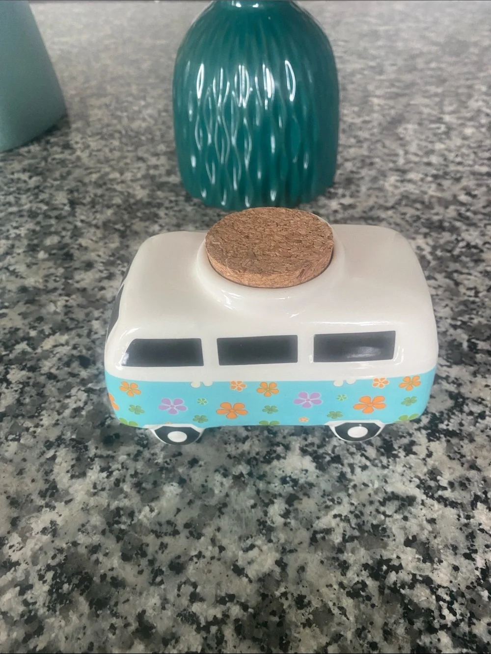 Ceramic Floral Camper Vase Accent